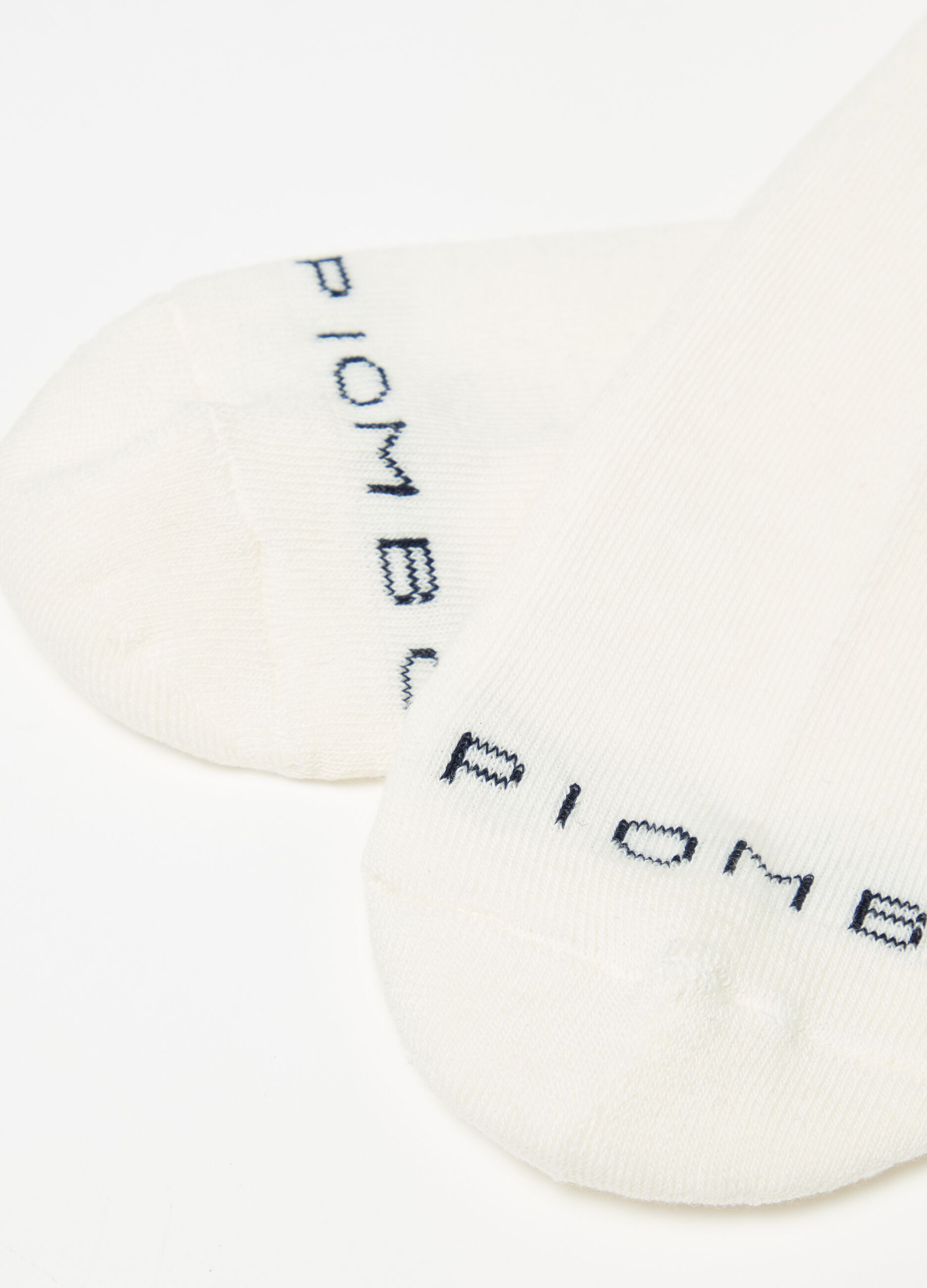 Cotton socks with striped detail