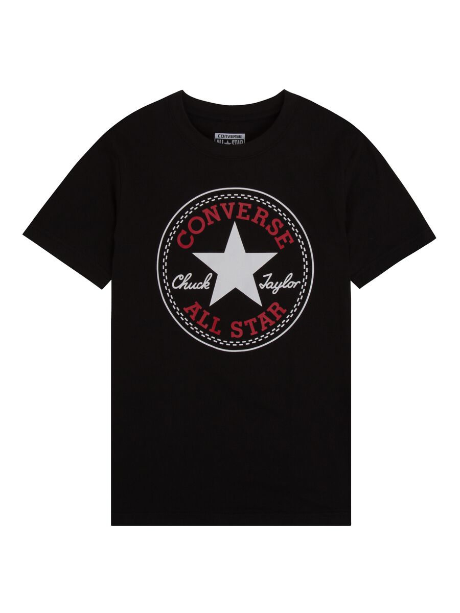 Round-neck T-shirt with Chuck Taylor logo print_0