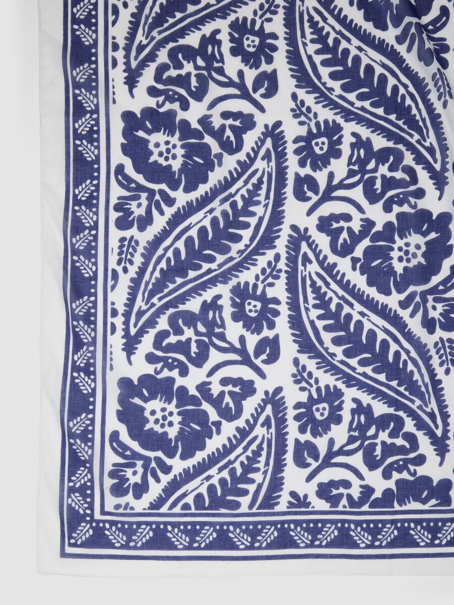 Blue and white pure cotton pareo_3