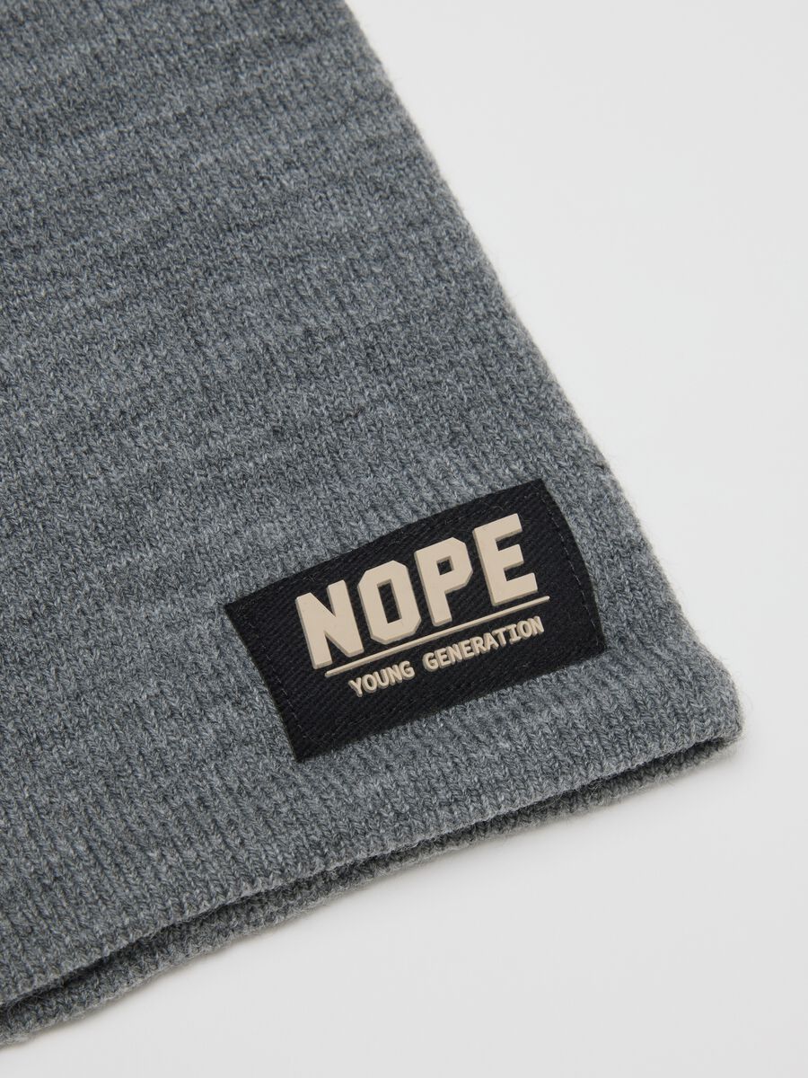 Children's Grey Stretch Fabric Scarf_1