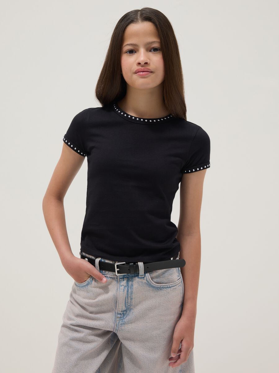 &Mu;&alpha;ύ&rho;&omicron; slim-fit T-shirt &alpha;&pi;ό 100% &beta;&alpha;&mu;&beta;ά&kappa;&iota; &mu;&epsilon; &sigma;&tau;&rho;&alpha;&sigmaf; &gamma;&iota;&alpha; &kappa;&omicron;&rho;ί&tau;&sigma;&iota;_0