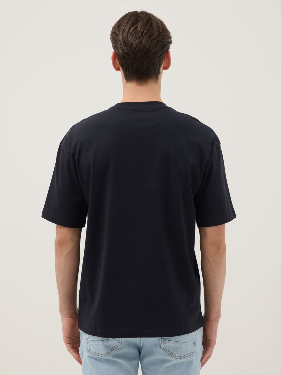 Black pure cotton relaxed fit T-shirt_2