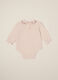 Rosa Body aus Stretch-Baumwolle mit Stickerei_1