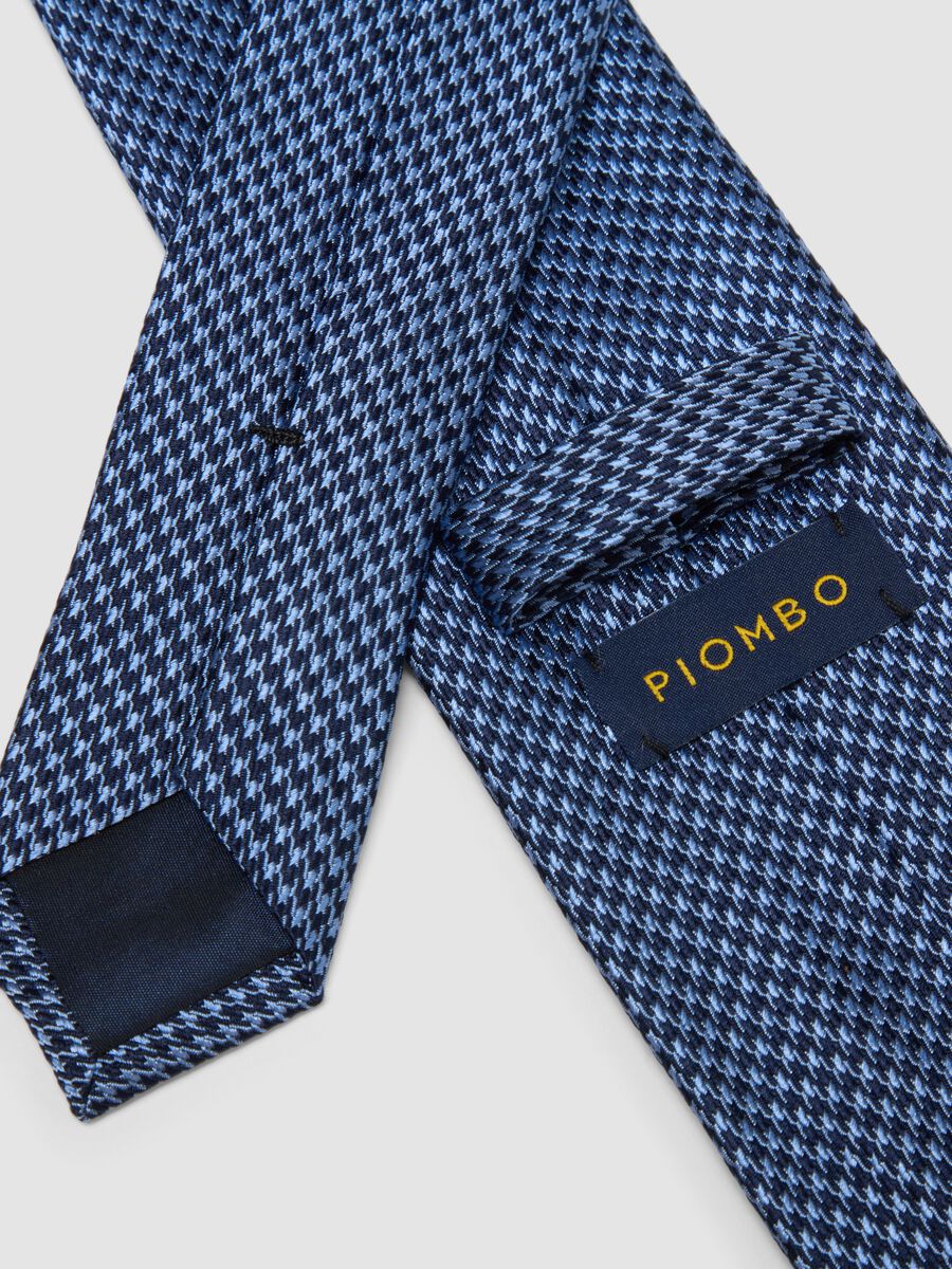 Multicolour Checked Pure Silk Tie Width 8 cm_1