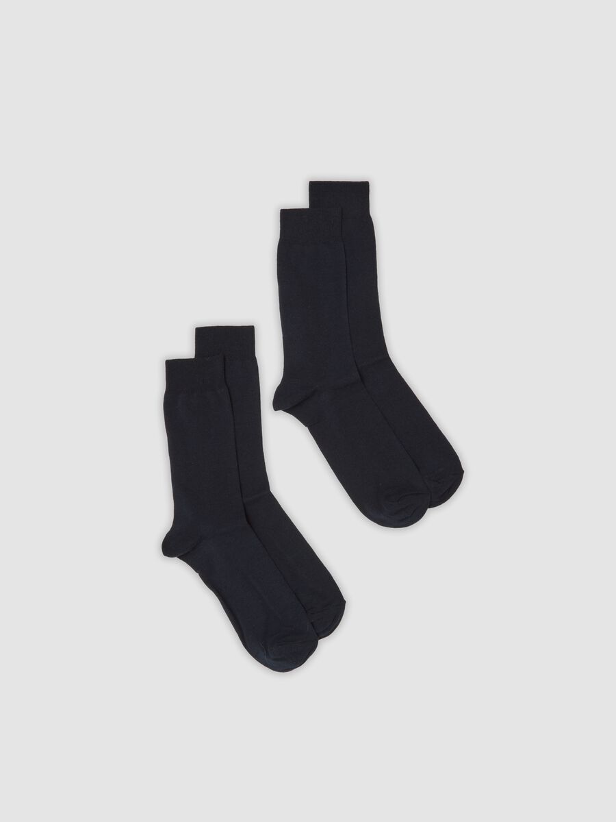 2-pack of short blue stretch cotton socks_0