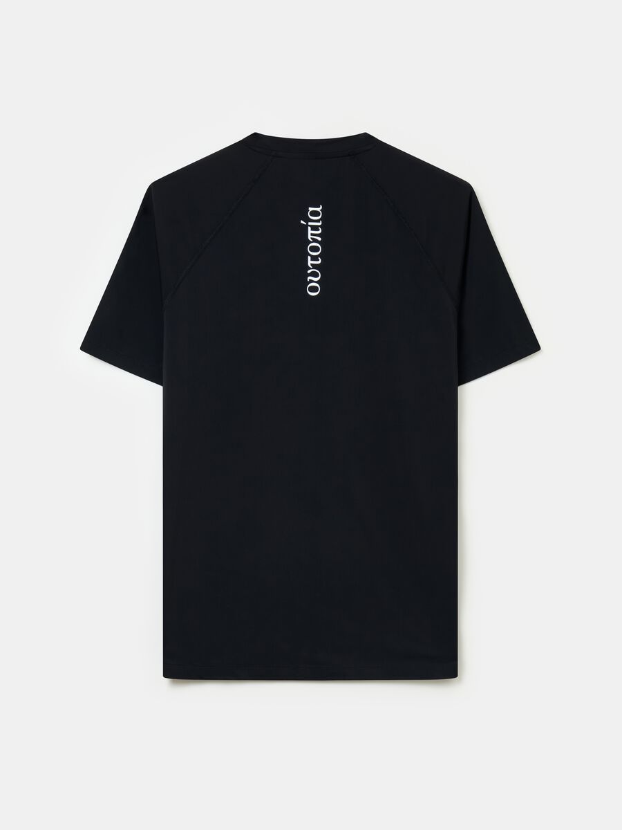 Short Raglan-Sleeved T-shirt Black_5