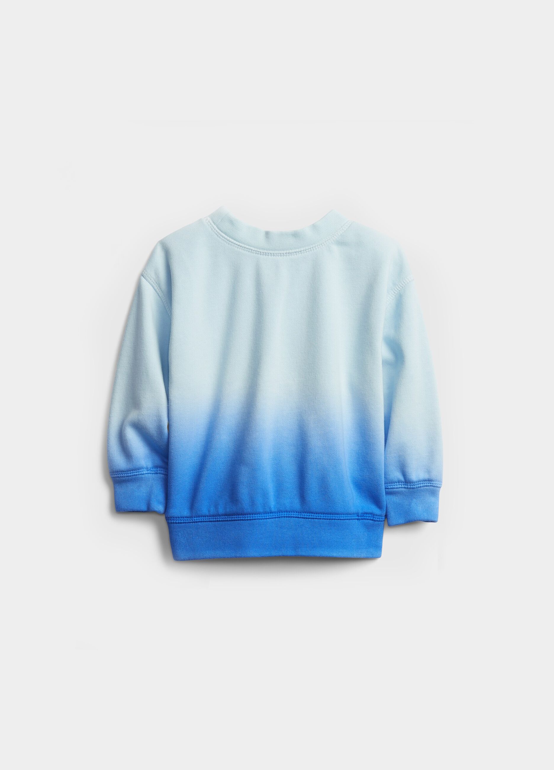 Degradé-effect sweatshirt with round neck