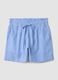 Blau gestreifte Shorts aus reiner Baumwolle_0