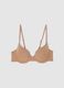 Beige full coverage bra with padded cups_4