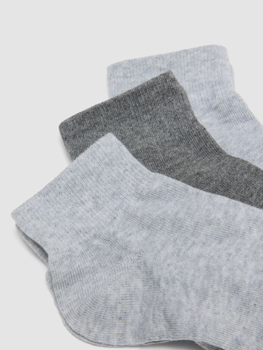 Pack of five multicoloured ankle socks in stretch cotton blend_1