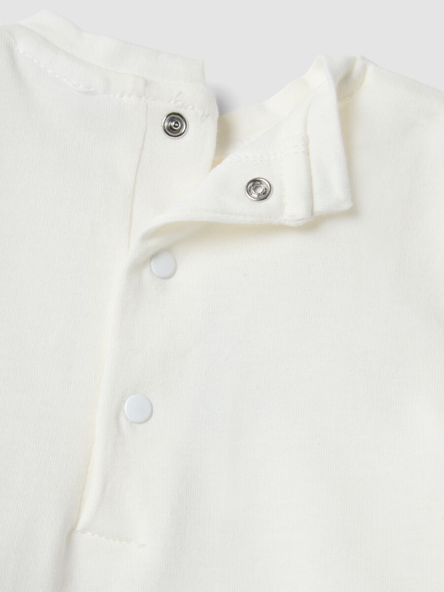 Multicoloured pure cotton baby bodysuit with Looney Tunes print_3