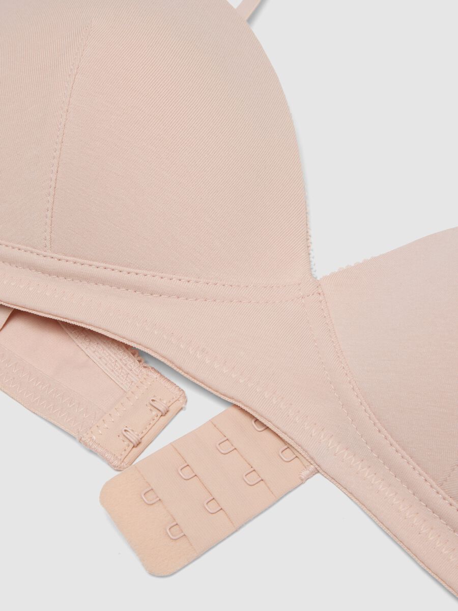 Pink Stretch Cotton Padded Bra_1