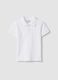 White organic cotton polo shirt for boys, regular fit_0