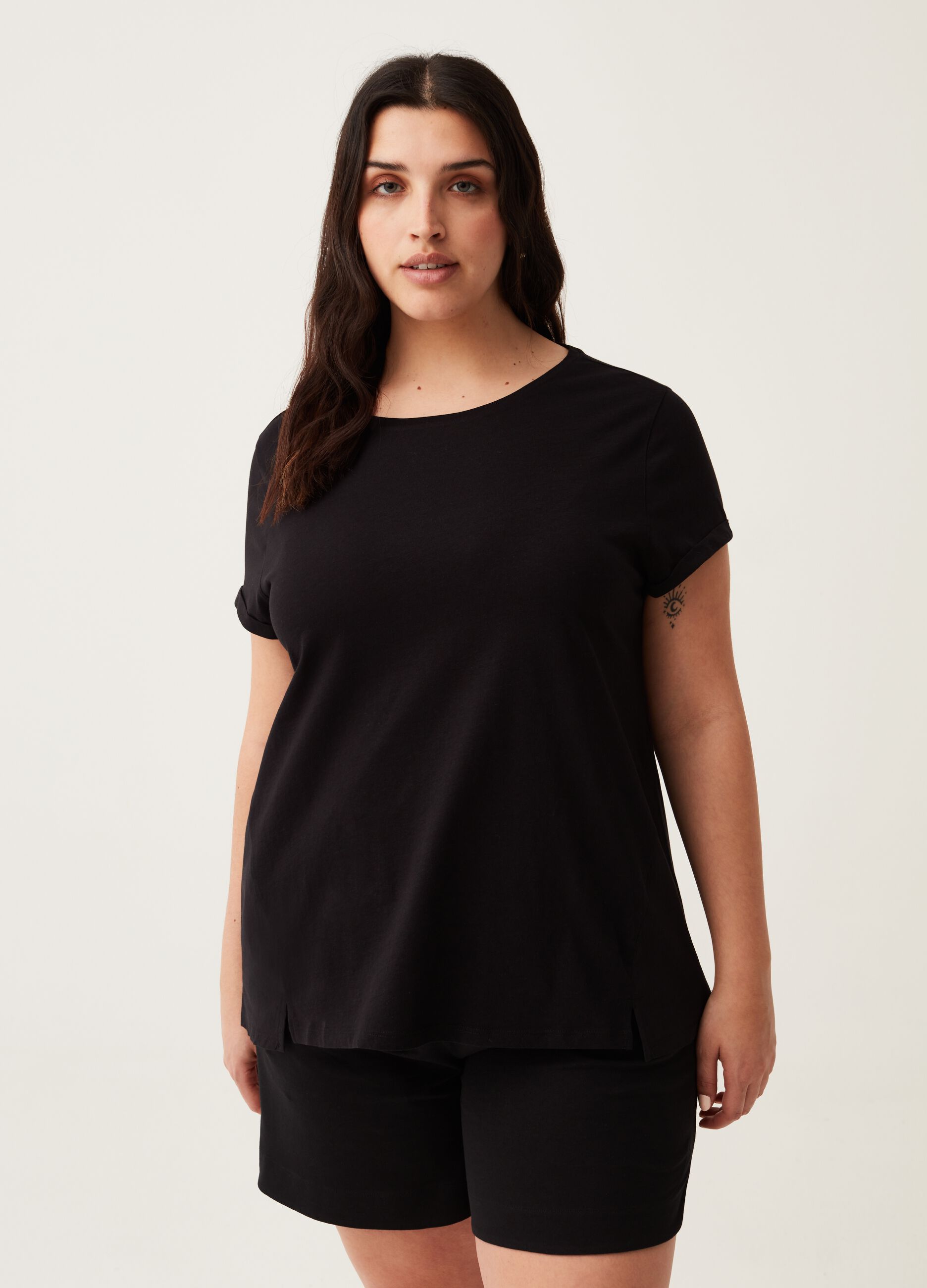 MYA Curvy T-shirt in jersey with insert