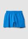 Blue cotton-blend shorts with elasticated waist_0