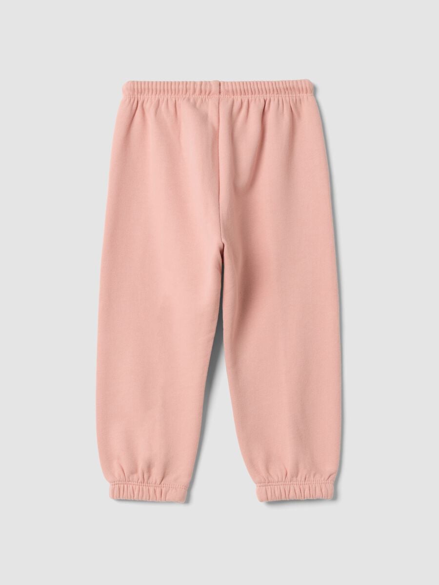 Pantaloni jogger rosa in puro cotone_1