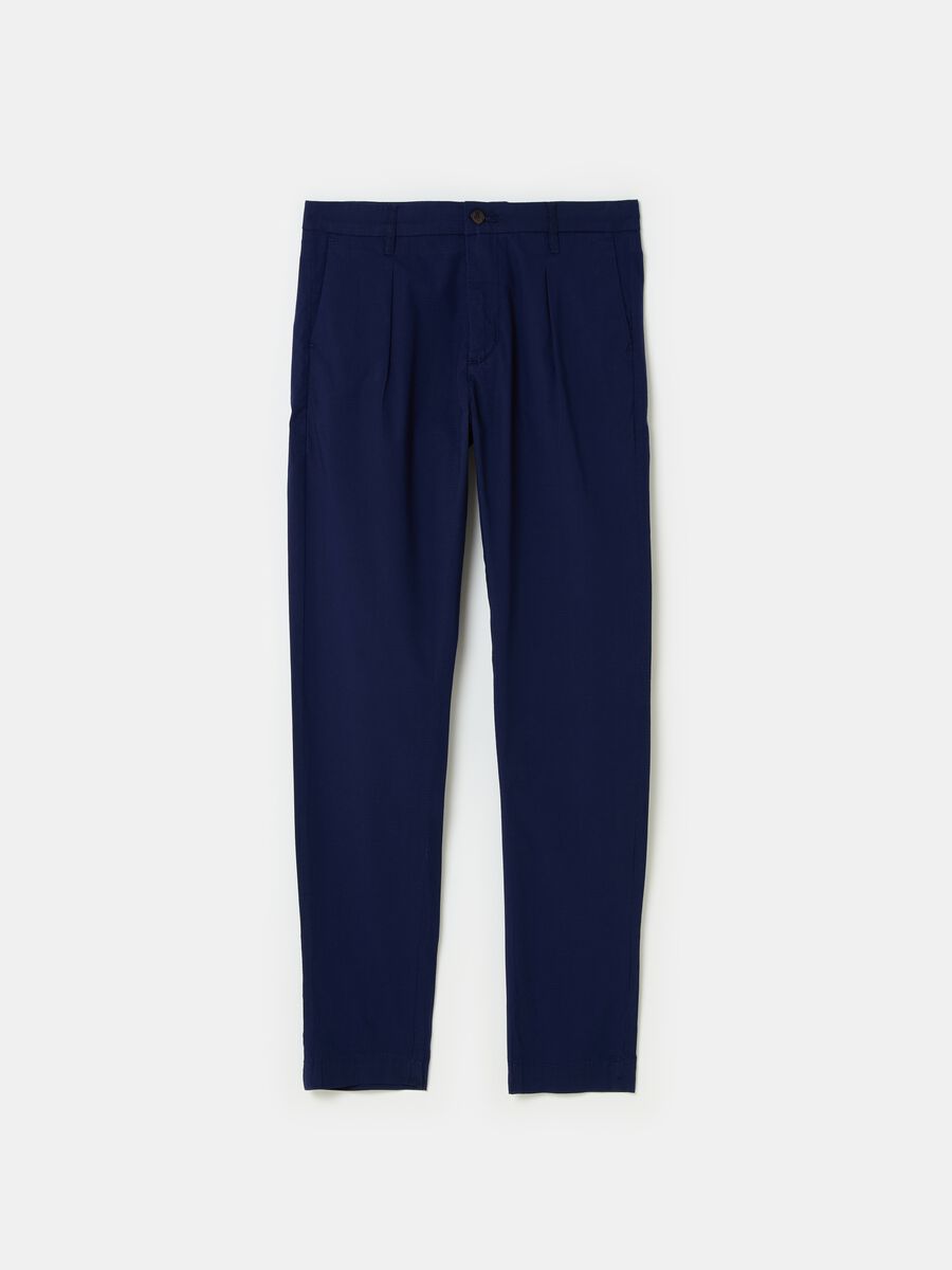 Chino trousers with ripstop weave_3