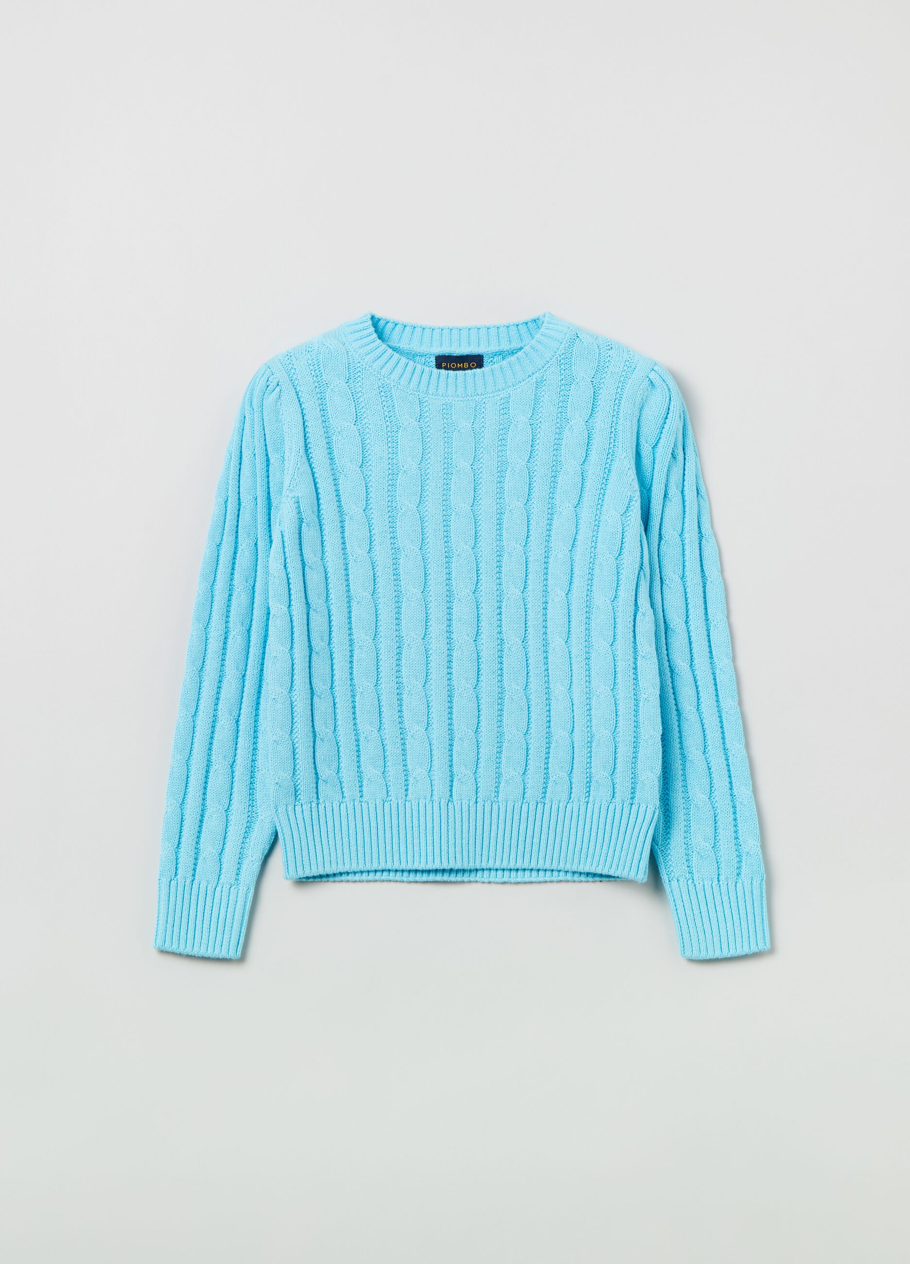 Cable-knit pullover in cotton