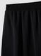 Black long skirt with regular fit, elasticated waist and slit_5