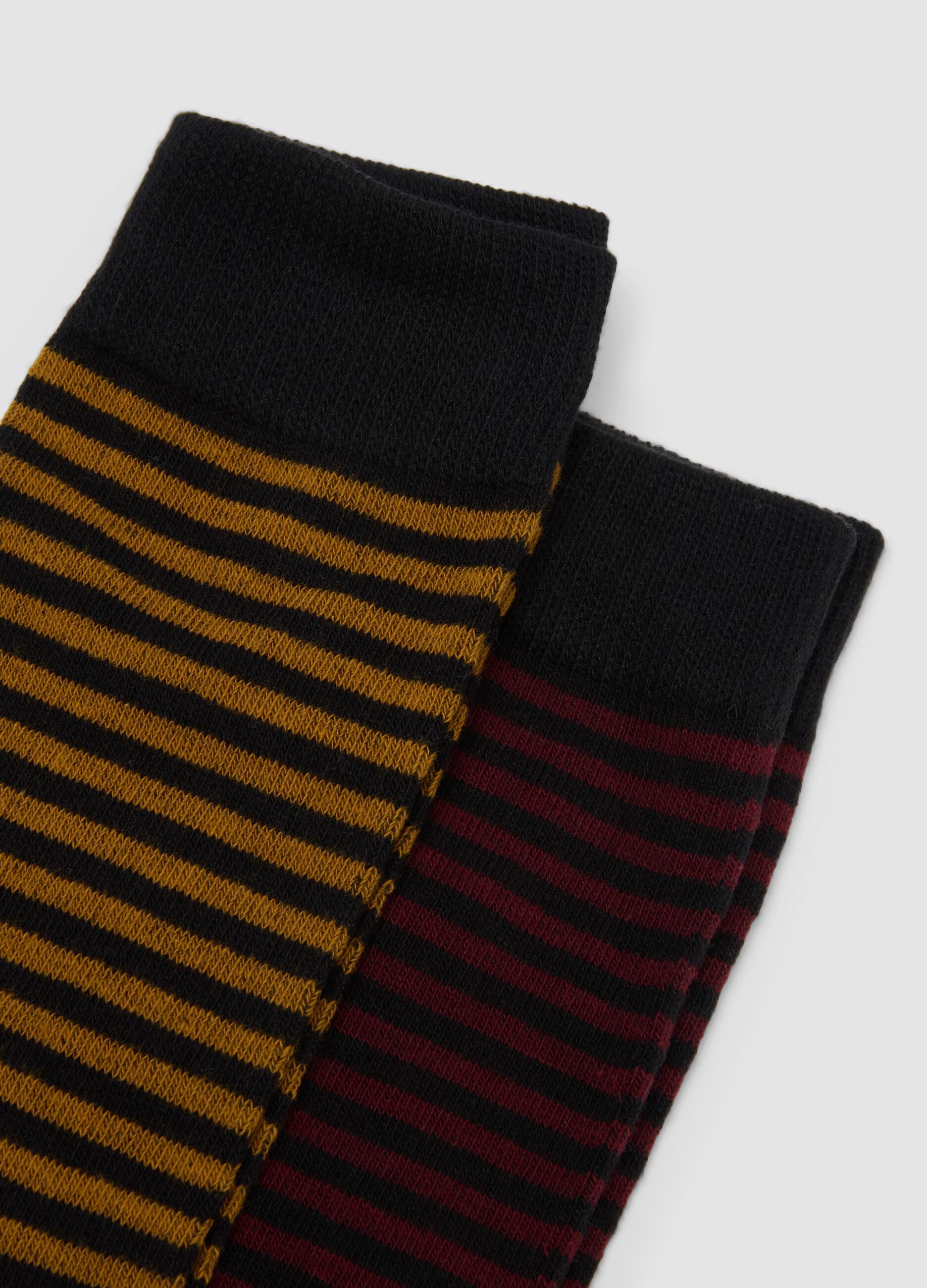 3-pack of multicoloured mid-calf socks in stretch organic cotton