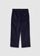 Children's blue trousers in stretch cotton and regular fit velvet_4