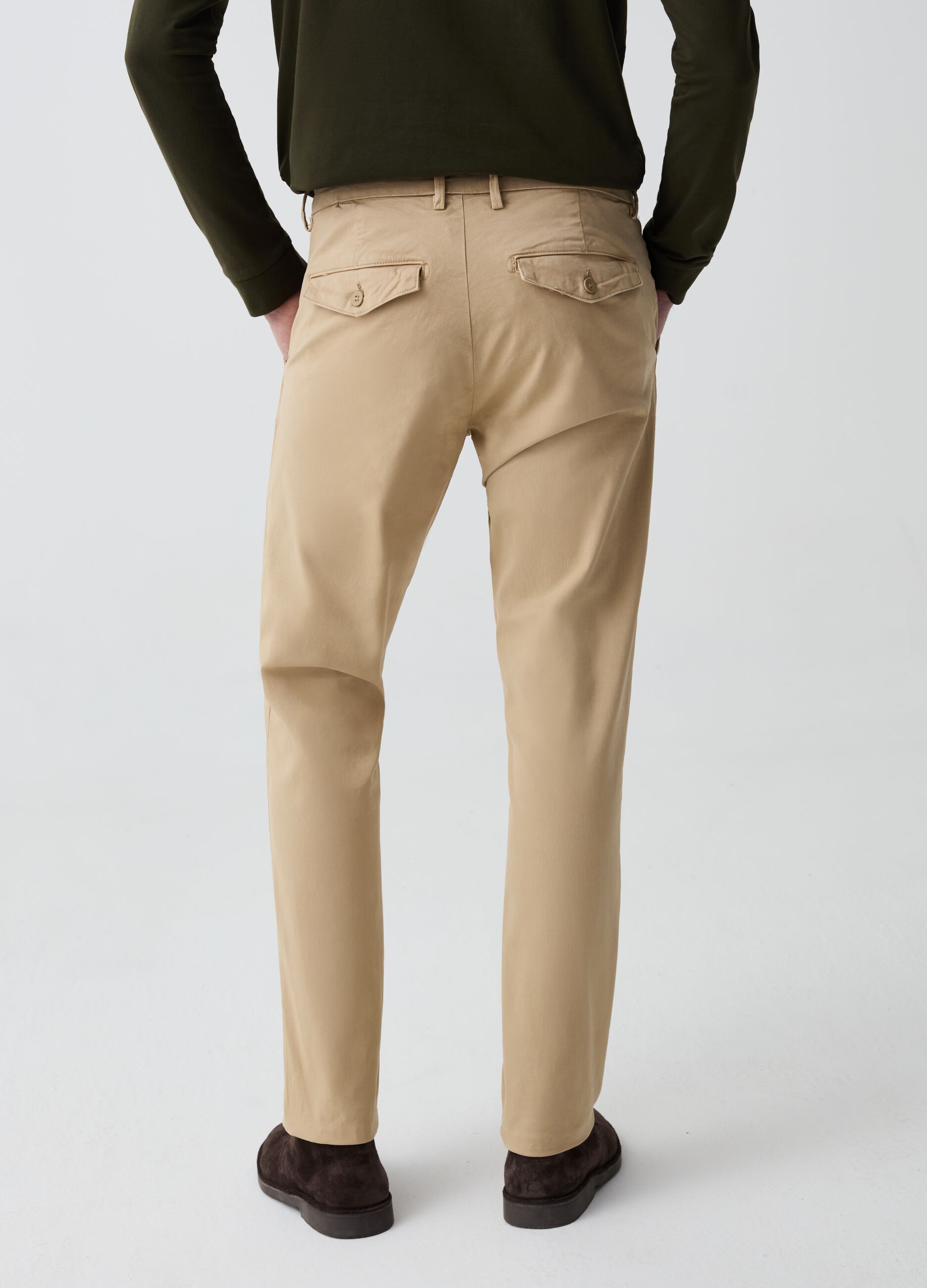 Pantalone chino slim fit in cotone stretch