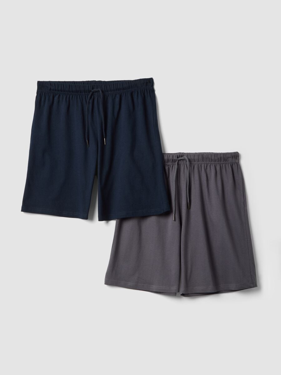 Multicolour pure cotton regular fit pyjama shorts twin pack_4