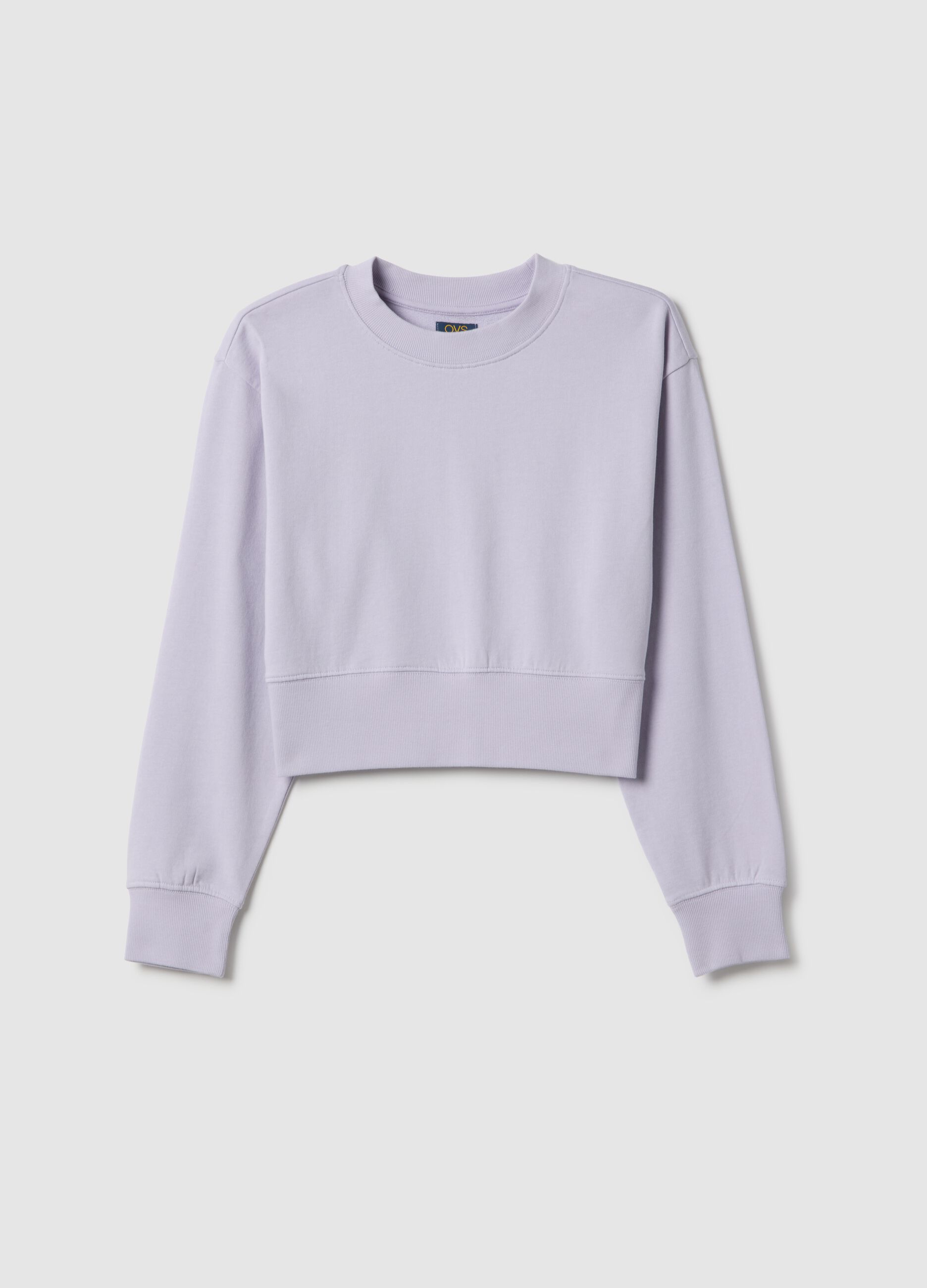 Sweatshirt regular fit em algod&atilde;o puro roxo para meninas