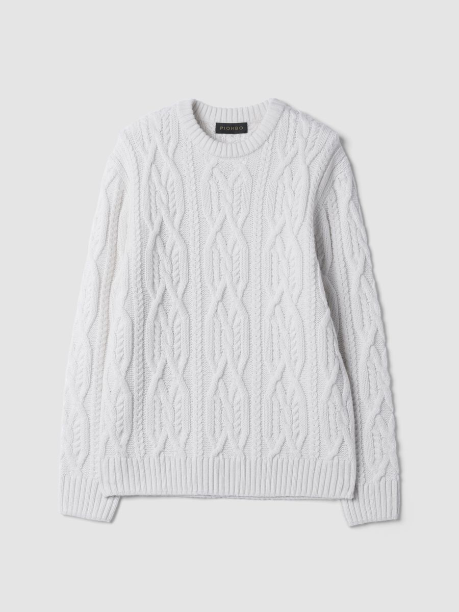 White regular-fit jacquard wool-blend jumper_4