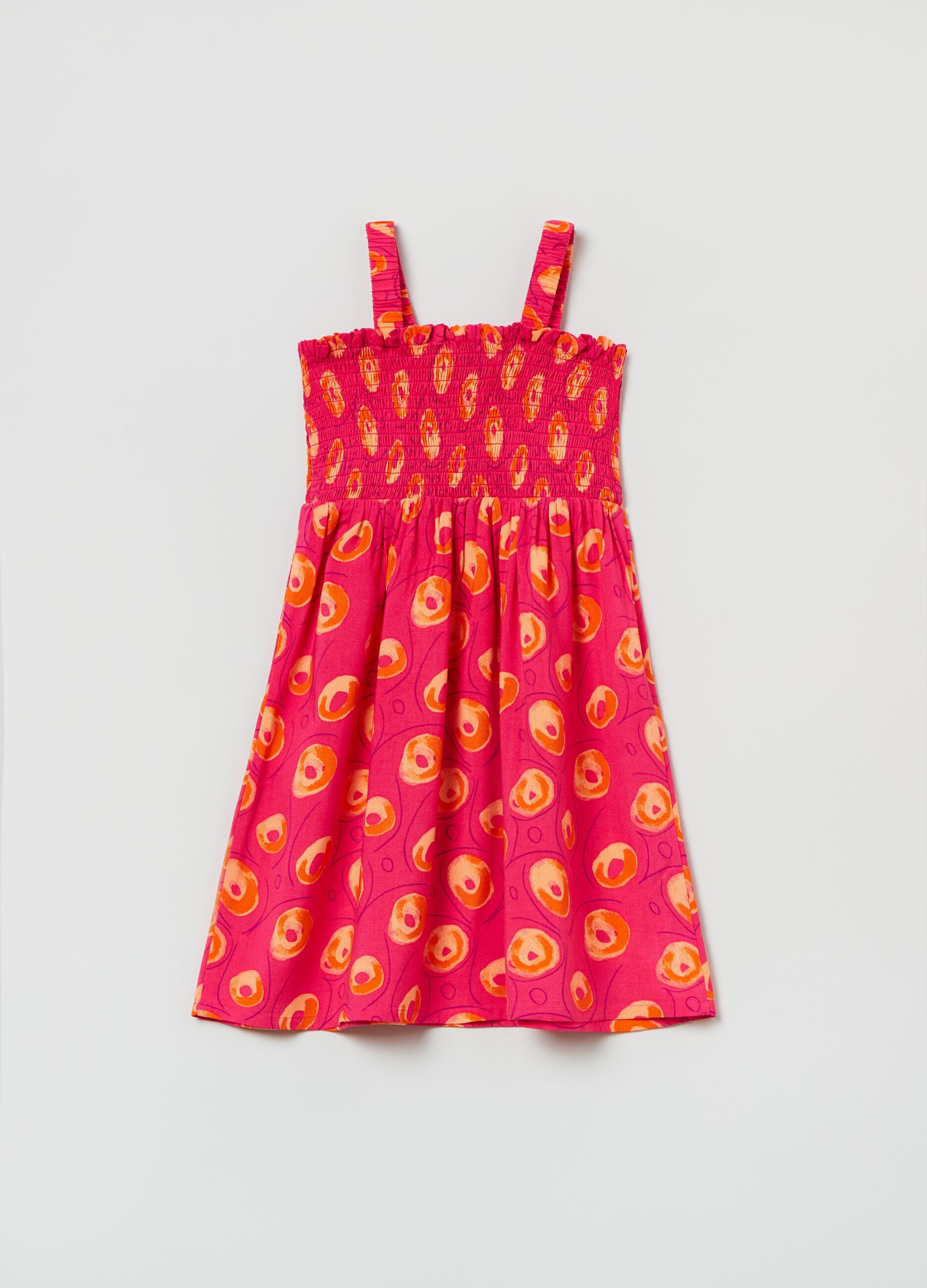 Viscose dress with all-over print