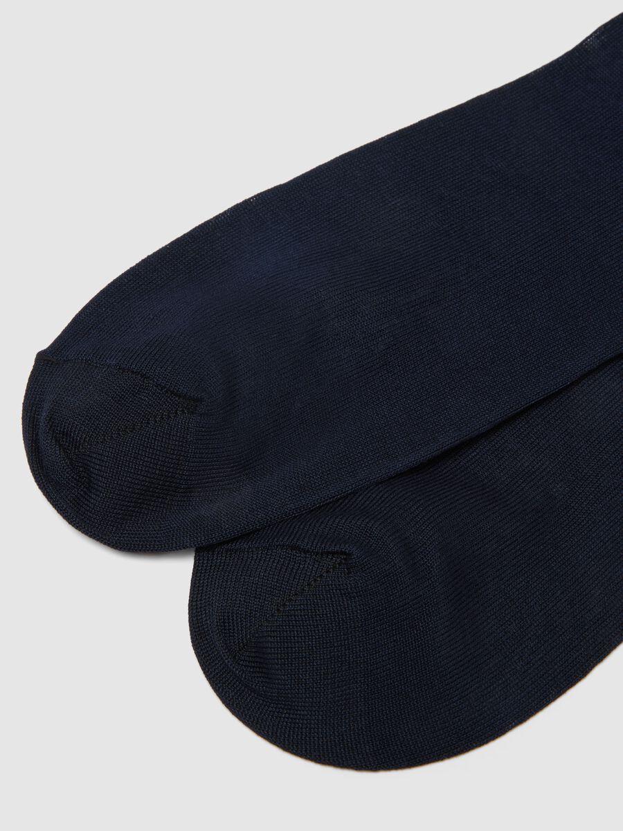 Tripack calze corte in puro cotone blu regular fit_2
