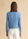 Sky blue cotton blend cardigan regular fit with knitted design_3