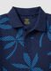 Boys&rsquo; blue pure cotton polo shirt, regular fit, with floral print_2