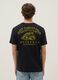 Schwarzes T-Shirt mit Print aus reiner Baumwolle, Regular Fit_2