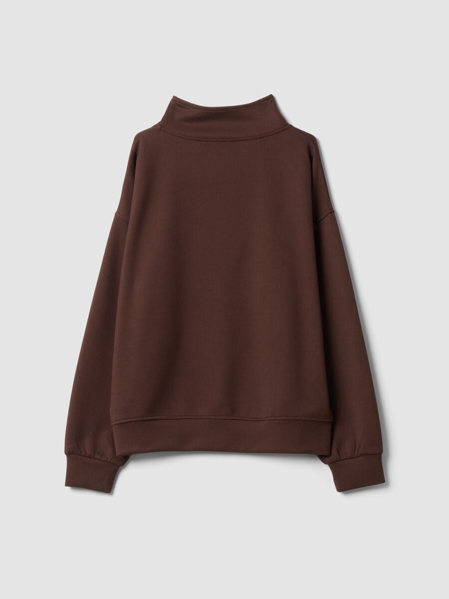 Brown stretch modal crew-neck sweatshirt ALTAVIA STUDIO_5