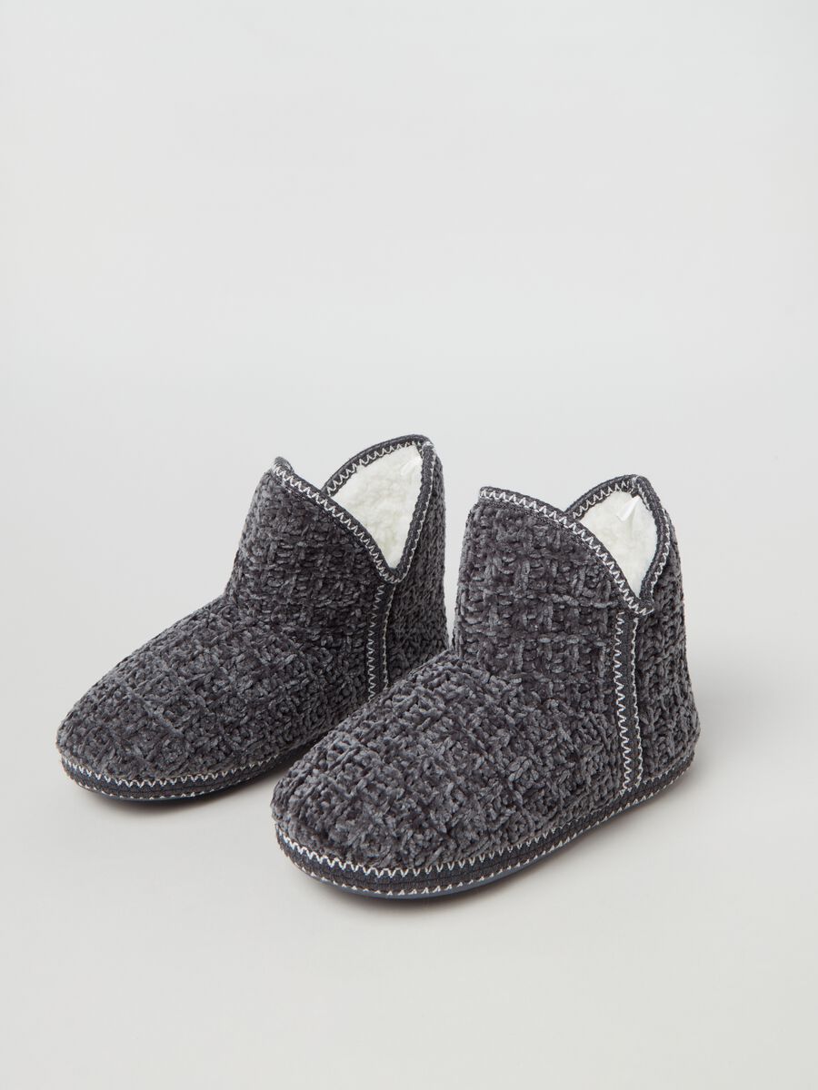 Chenille slipper boots_1