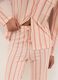 Striped pink pure viscose pyjamas, regular fit with V-neck_3