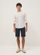 Blue stretch cotton shorts_1