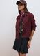 Red genuine leather jacket, regular fit_0