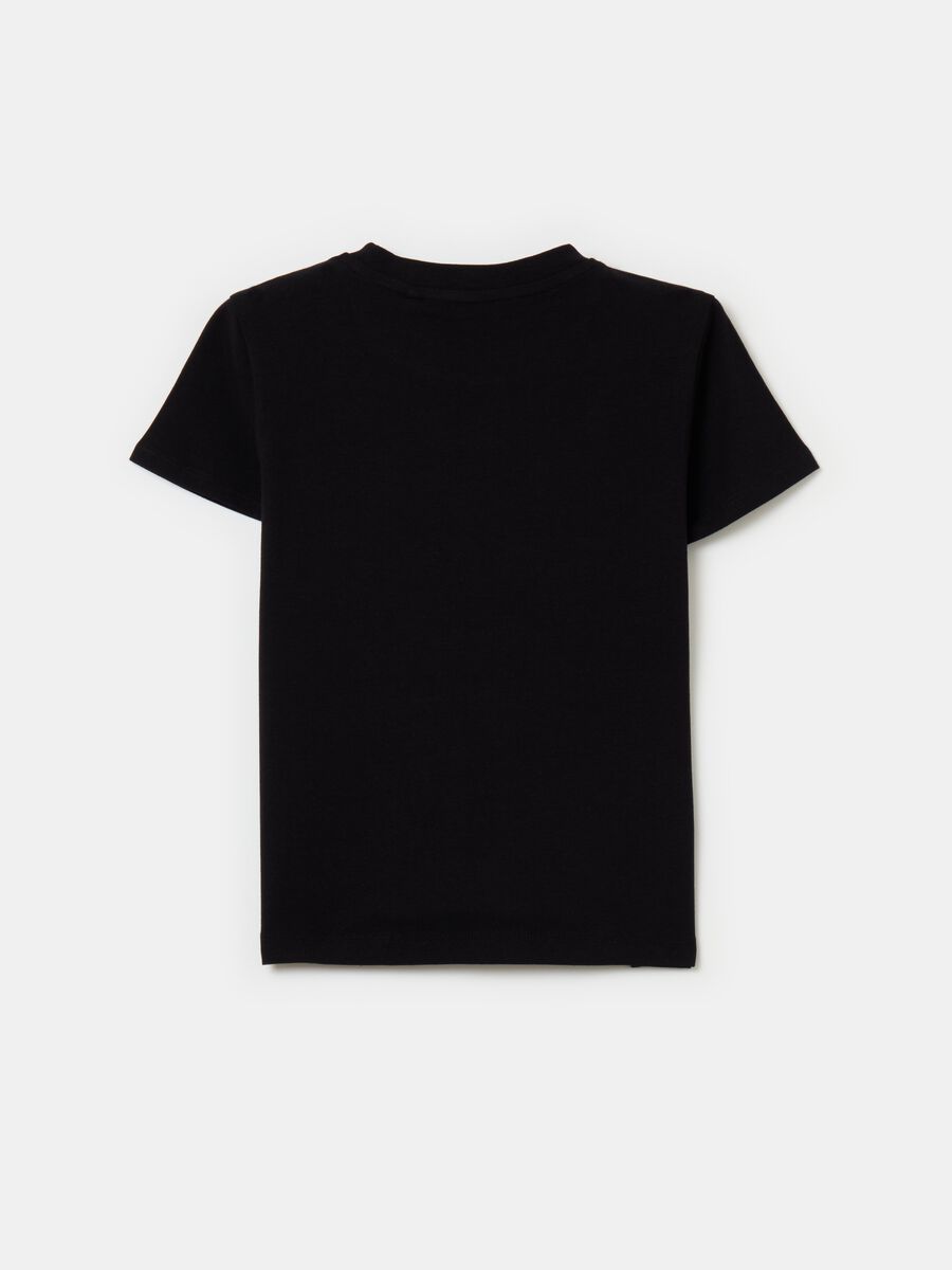 Printed cotton stretch T-shirt_1