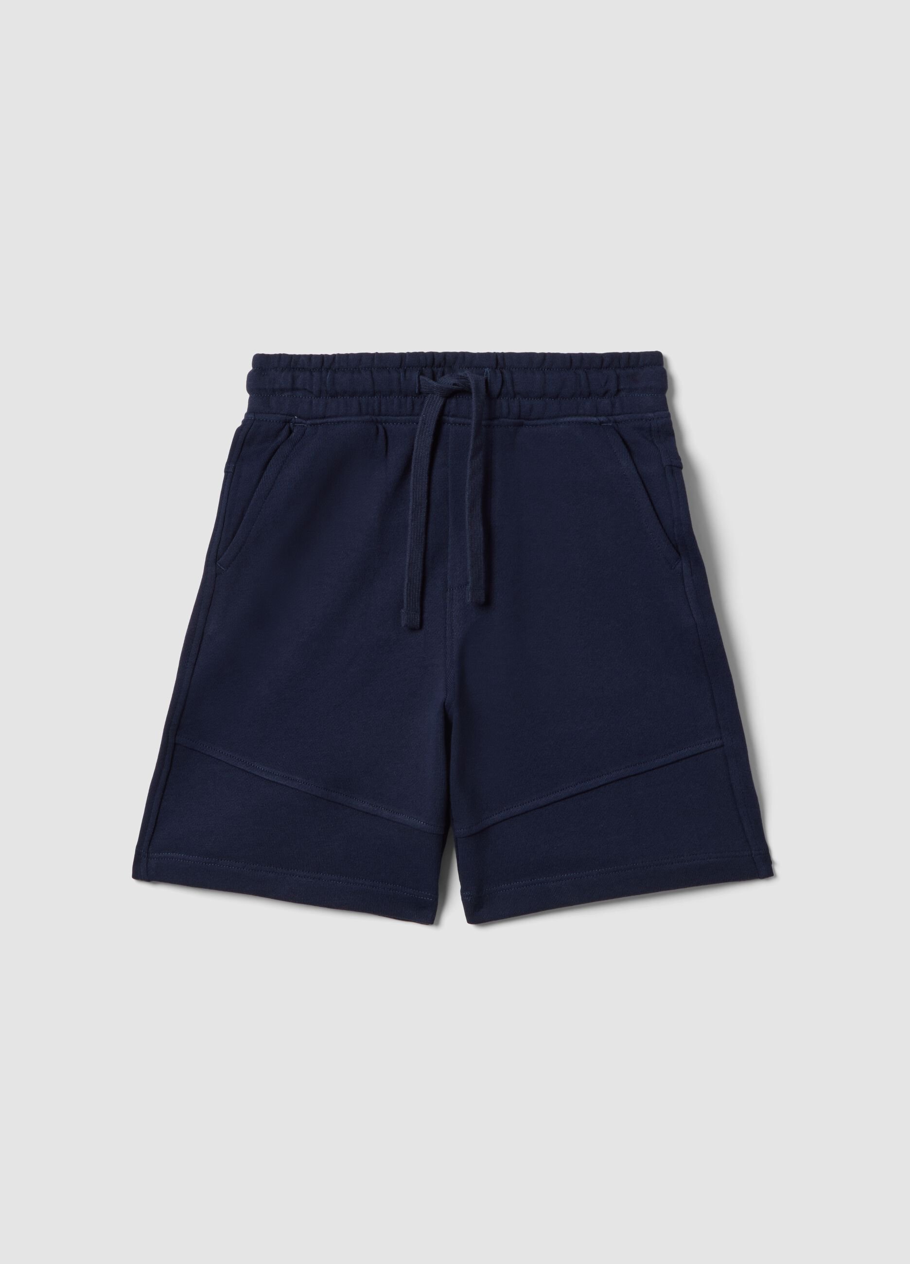Boys&rsquo; blue pure cotton shorts, regular fit
