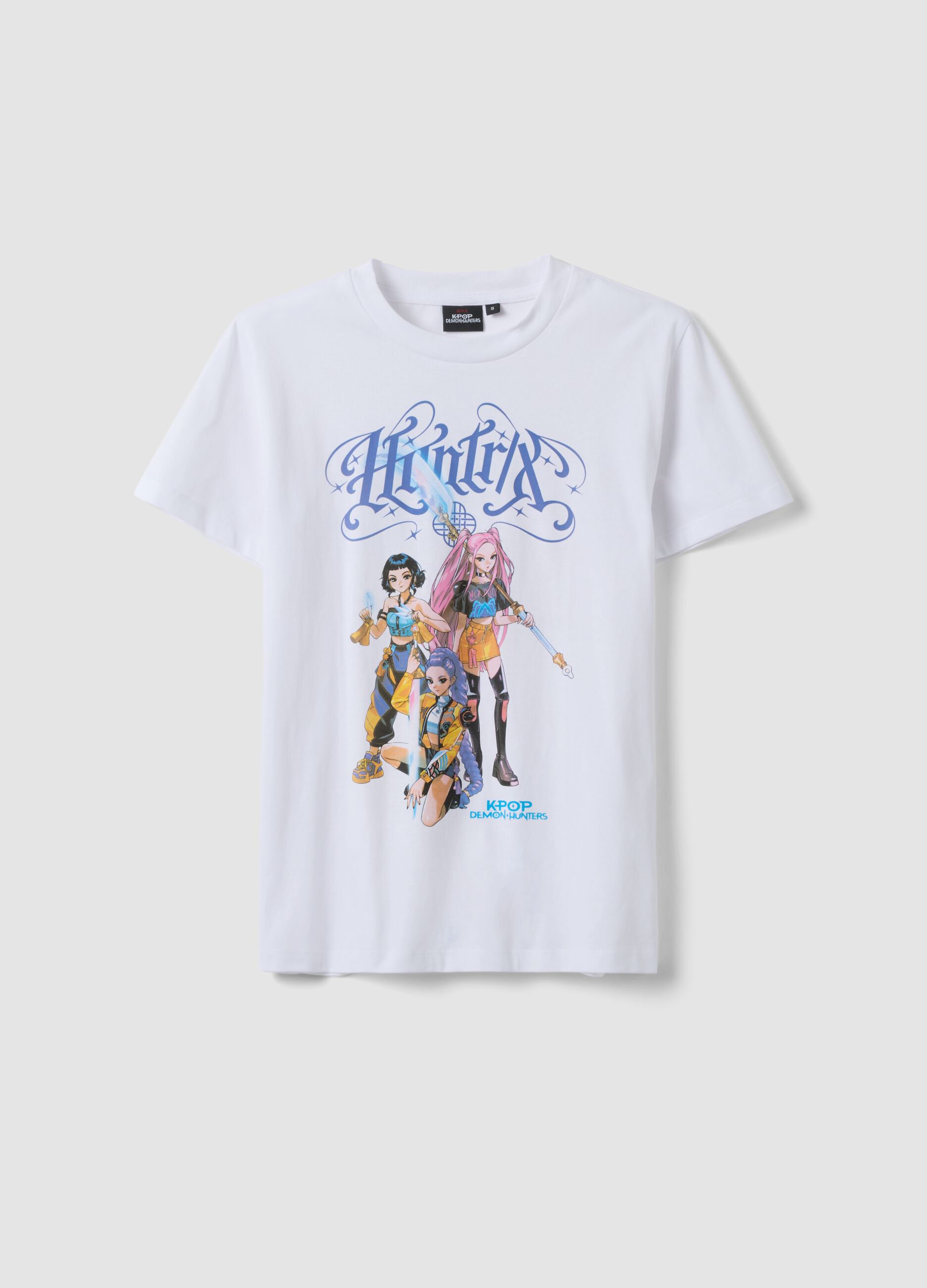 &Lambda;&epsilon;&upsilon;&kappa;ό t-shirt &alpha;&pi;ό &kappa;&alpha;&theta;&alpha;&rho;ό &beta;&alpha;&mu;&beta;ά&kappa;&iota; regular fit &mu;&epsilon; &epsilon;&kappa;&tau;ύ&pi;&omega;&sigma;&eta;