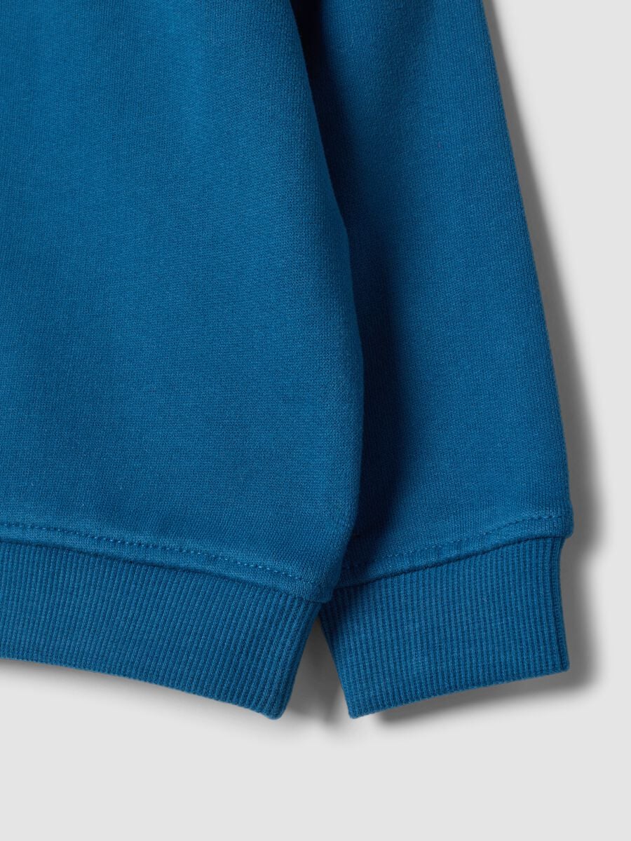 Blaue Sweatshirt mit Rundhalsausschnitt aus reiner Bio-Baumwolle_3