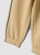 Beige pure cotton joggers with print_3