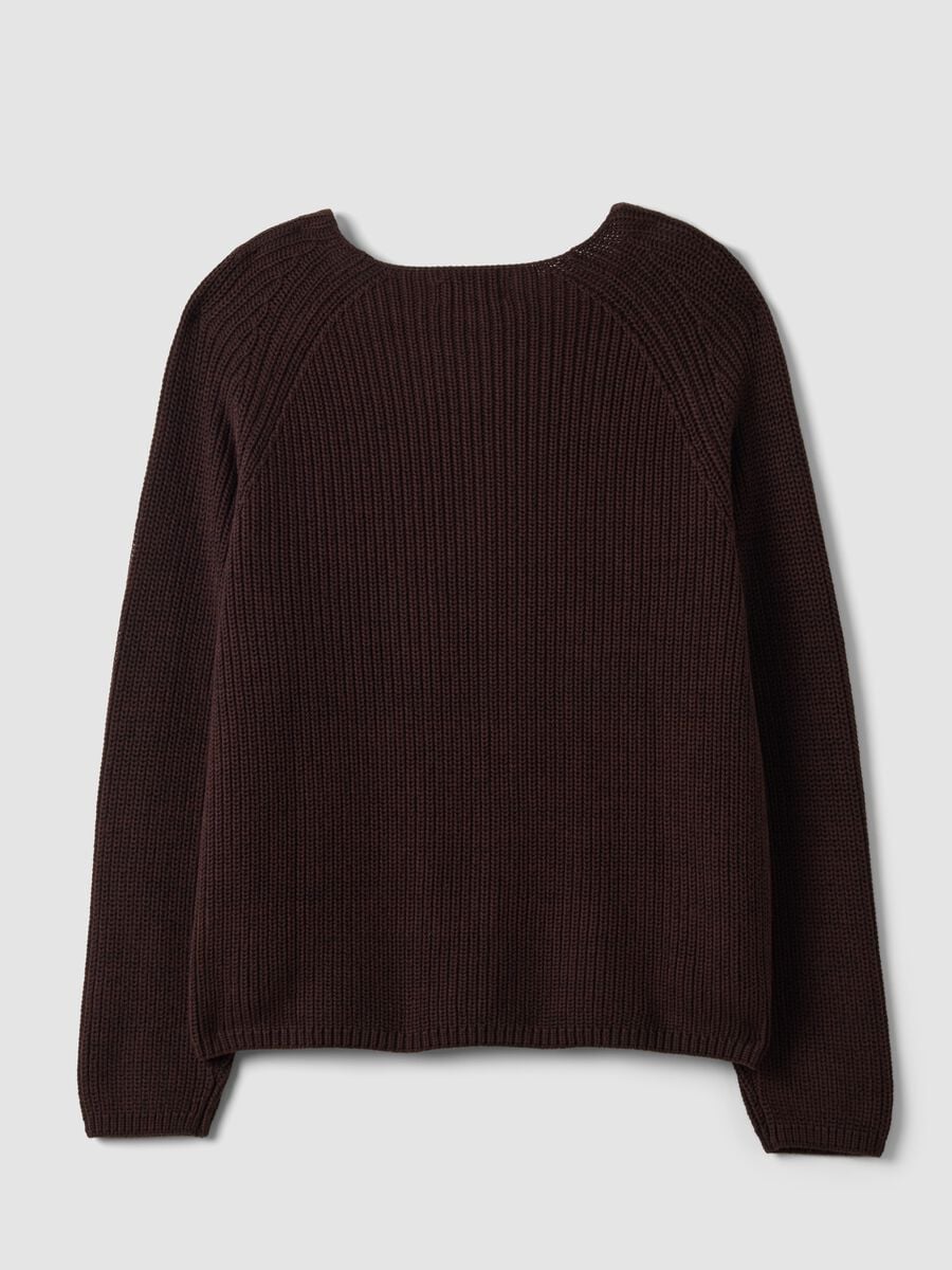 Multicolour pure cotton crew-neck cardigan, regular fit_6