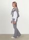 Grey flared trousers in organic cotton and stretch viscose_0