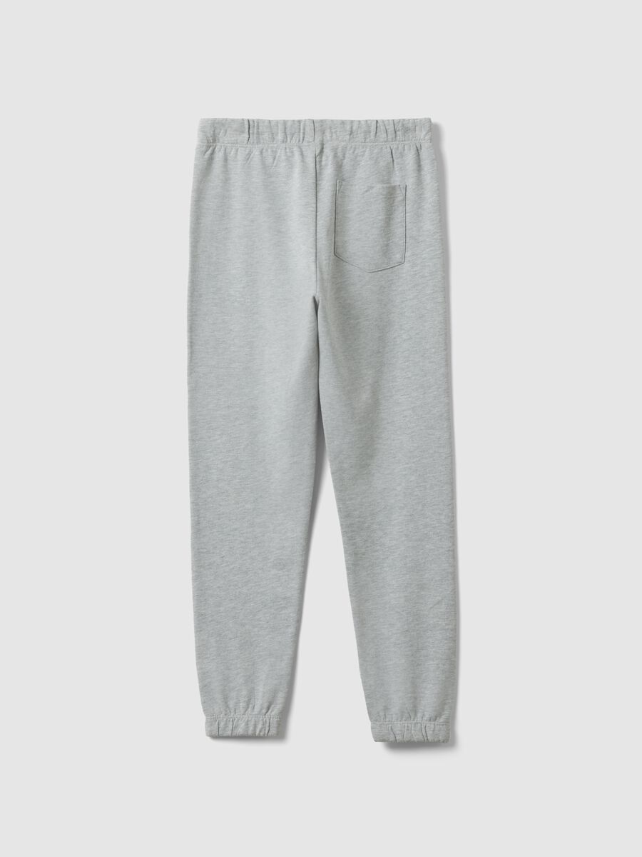 Boys&rsquo; grey cotton-viscose blend joggers, regular fit_4