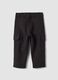 Brown comfort-fit stretch cotton cargo trousers_1