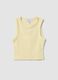 Gelbes Cropped Tanktop aus Stretch-Baumwolle_4