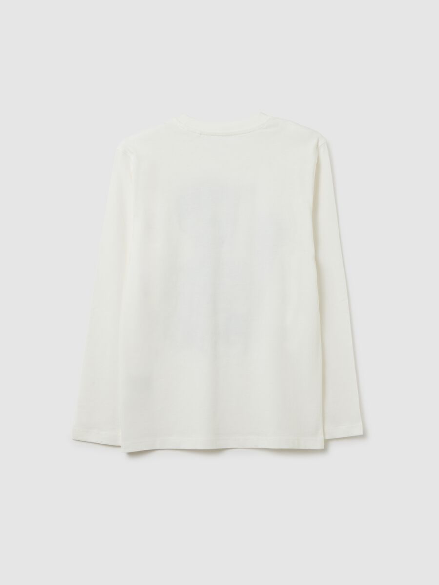 White pure cotton boys' T-shirt regular fit_4